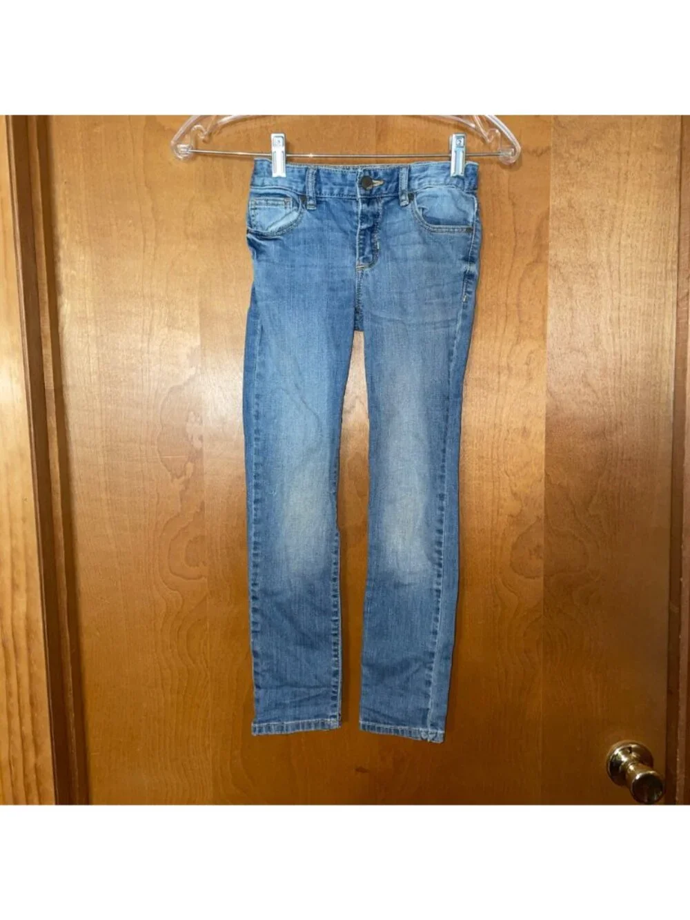 GapKids 1969 Super Skinny Light Wash Denim Jeans Sz 7 Adjustable Waist